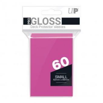 Ultra Pro Card Sleeves - Japanese Size Gloss (60) - Bright Pink 