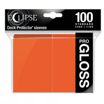 Ultra Pro Eclipse Kartenhüllen - Standardgröße Gloss (100) - Kürbisorange 
