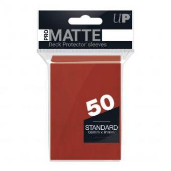 Ultra Pro Card Sleeves - Standard Size Matte (50) - Red 