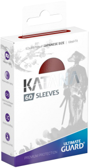Ultimate Guard Katana Card Sleeves - Japanese Size (60) - Red 