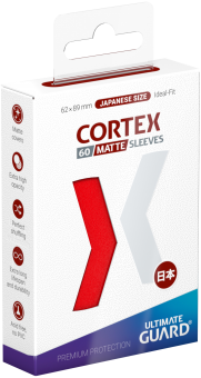 Ultimate Guard Cortex Card Sleeves - Japanese Size (60) - Matte Red 
