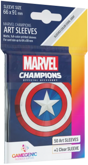 Gamegenic Artwork Kartenhüllen - Standardgröße (50) - Marvel Champions Art Captain America 