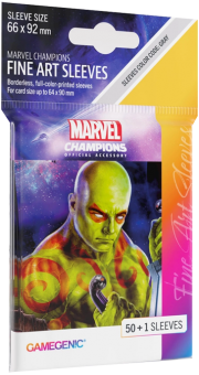 Gamegenic Artwork Card Sleeves - Standard Size (50) - Marvel Champions Fine Art Drax 