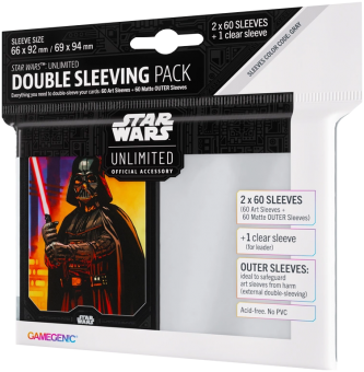 Gamegenic Star Wars: Unlimited - Art Double Sleeving Pack Standardgröße - Darth Vader 