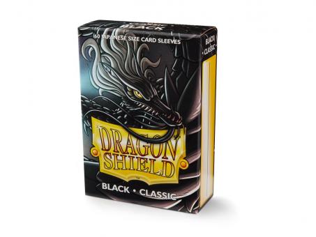 Dragon Shield Card Sleeves - Japanese Size Classic (60) - Black 