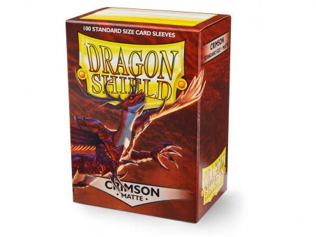 Dragon Shield Kartenhüllen - Standardgröße Matte (100) - Karmesinrot 