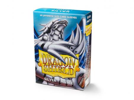 Dragon Shield Card Sleeves - Japanese Size Matte (60) - Silver 