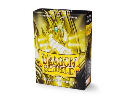 Dragon Shield Card Sleeves - Japanese Size Matte (60) - Yellow 