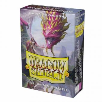 Dragon Shield Card Sleeves - Japanese Size Matte (60) - Pink Diamond 