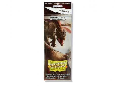 Dragon Shield Perfect Fit Toploading Card Sleeves Sealable - Standard Size (100) - Clear/Smoke 